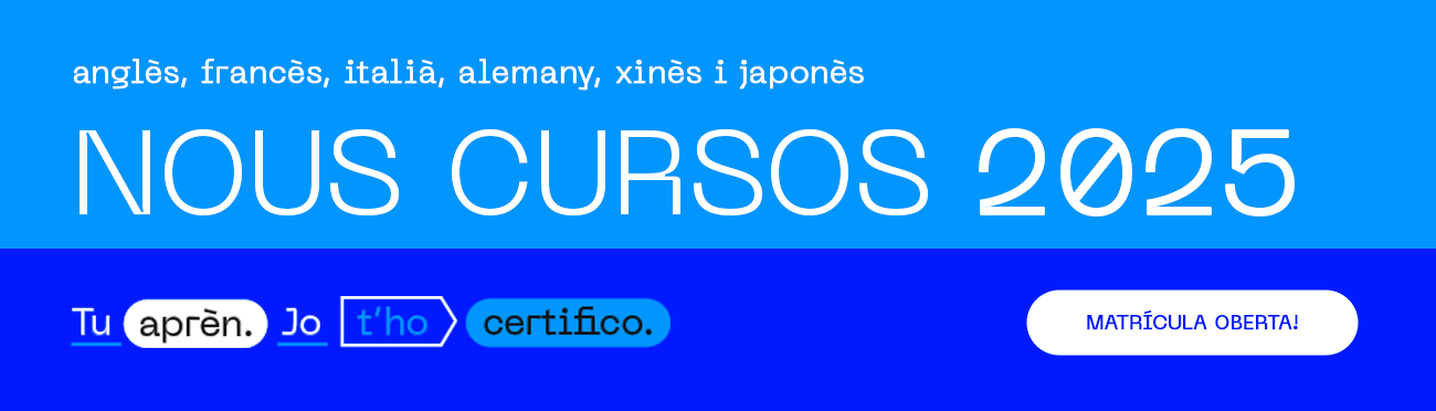 Oferta de cursos d'idiomes gener-maig 2025